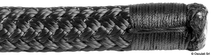 Купить Швартовый конец двойного плетения из сверхпрочного полиэфира чёрный 100 м диаметр 36 мм, Osculati 06.470.36 7ft.ru в интернет магазине Семь Футов