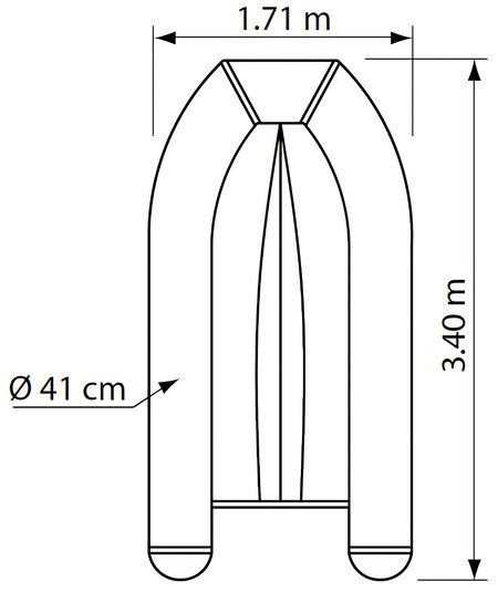 Купить Яхт-тендер из ПВХ Plastimo Charter Pri340VH 66106 15л.с. 3,4м 640кг с однослойным днищем из стекловолокна светло-серый 7ft.ru в интернет магазине Семь Футов