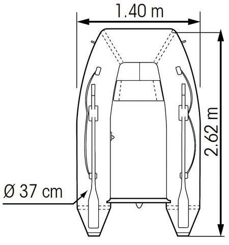 Купить Лодка из ПВХ Plastimo Horizon 260B 66580 6л.с. 2,65м 355кг с надувным/съемным жестким дном 7ft.ru в интернет магазине Семь Футов