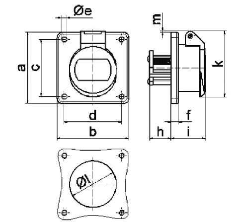 Панельная розетка ELV Bals 4334