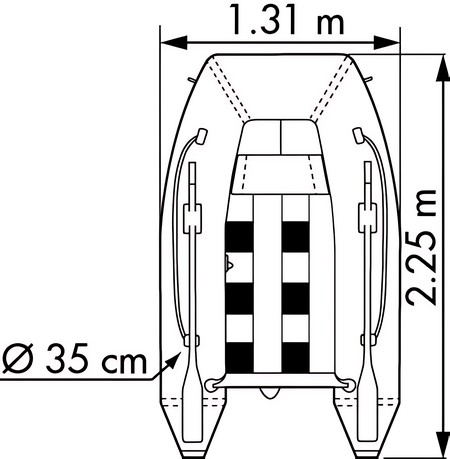 Купить Надувная лодка из ПВХ Plastimo Horizon 66574  3,3л.с. 2,3м 270кг с реечным днищем 7ft.ru в интернет магазине Семь Футов