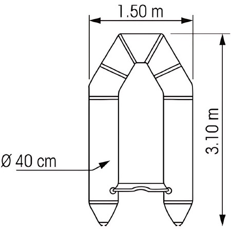 Купить Лодка из ПВХ Plastimo MS-310/1 RIB 62272 10 л.с. 3,1м 400кг надувная со складным V-образным корпусом белая 7ft.ru в интернет магазине Семь Футов