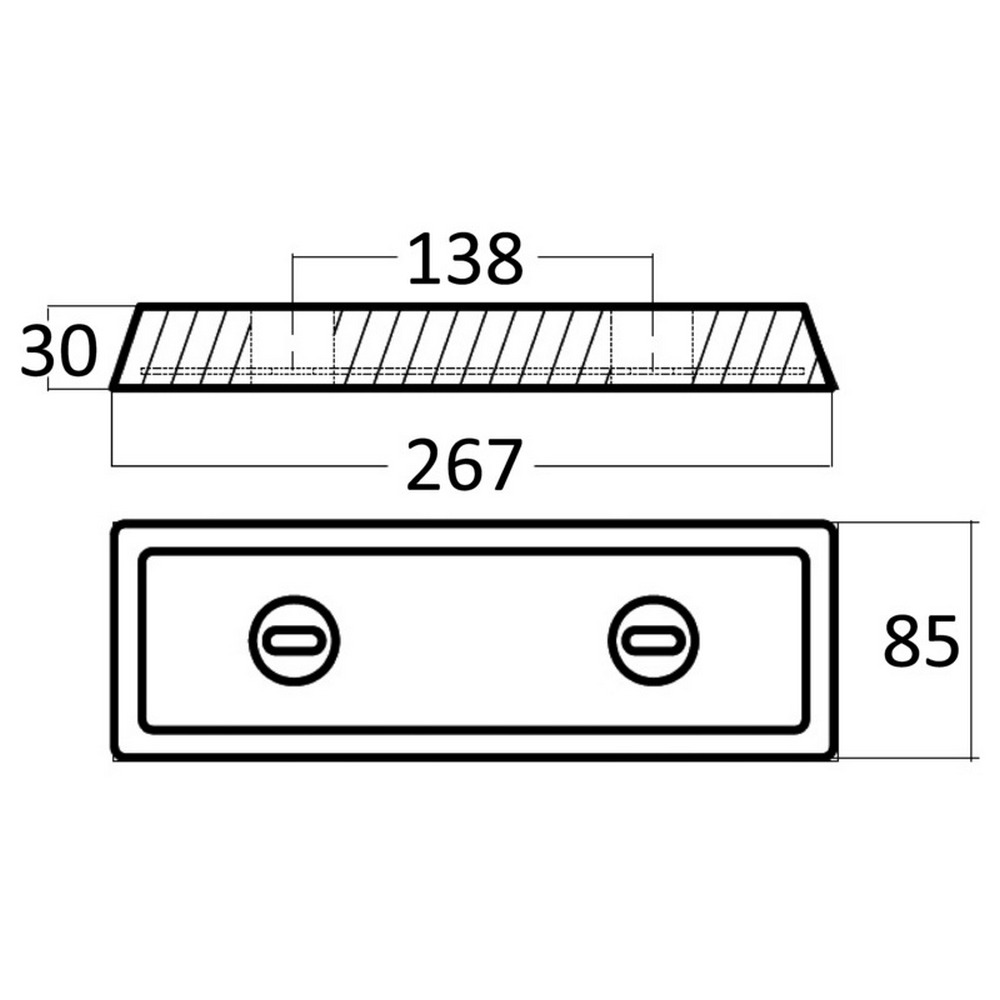 Купить Алюминиевый анод A 40005875 267x85x30мм для моторов Volvo Penta IPS, Osculati 43.511.01 7ft.ru в интернет магазине Семь Футов