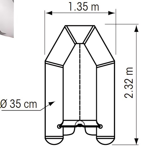 Купить Лодка из ПВХ Plastimo Fun Pi230VB 61169 5л.с. 2,4м 380кг с V-образным корпусом темно-серая 7ft.ru в интернет магазине Семь Футов