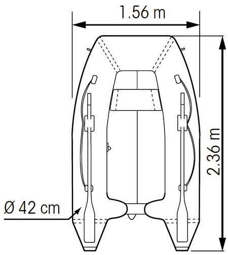 Купить Лодка из ПВХ Plastimo Horizon P240LJ 66579 5л.с. 2,4м 300кг с надувным жестким дном 7ft.ru в интернет магазине Семь Футов