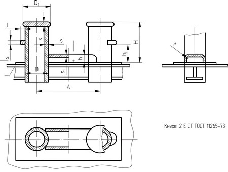 Купить Кнехт швартовый двойной 7ФТ 2Е ГОСТ 11265-73 Ø219 427х265мм прямой врезной из сварной стали 7ft.ru в интернет магазине Семь Футов