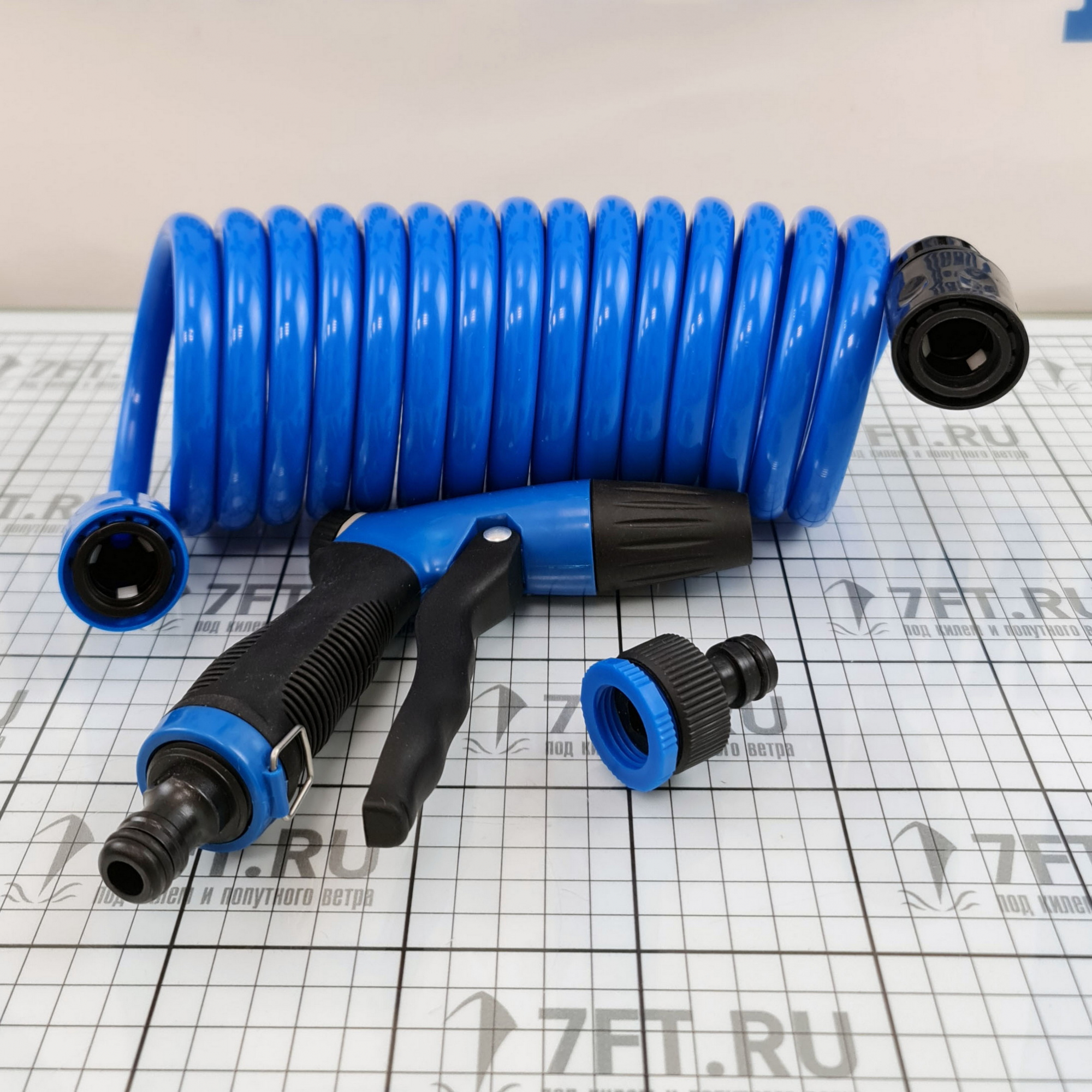 Купить Складывающийся шланг для мытья палубы из ЭВА с фитингами и распылителем 4,5 м, Osculati 36.464.39 7ft.ru в интернет магазине Семь Футов