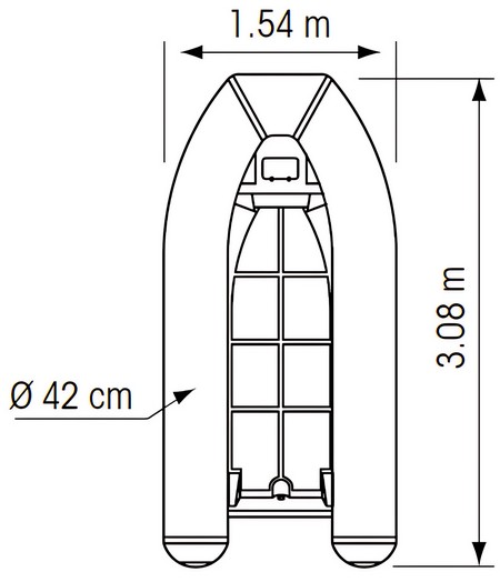 Купить Яхт-тендер из ПВХ Plastimo Yacht Pri310RF 66092 15л.с. 3,1м 500кг с жестким двухкорпусным днищем из полиэстера темно-серый 7ft.ru в интернет магазине Семь Футов