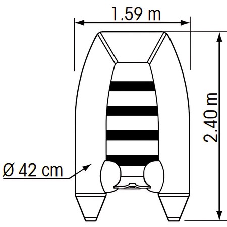 Купить Надувная лодка из ПВХ Plastimo Fish P240SF 61227 5л.с. 2,4м 350кг для рыбалки зеленая 7ft.ru в интернет магазине Семь Футов