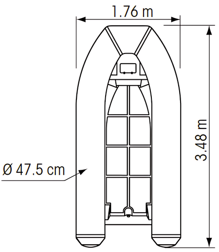 Купить Яхт-тендер из ПВХ Plastimo Yacht Pri350RF 66093 15/25л.с. 3,5м 600кг с жестким двухкорпусным днищем из полиэстера темно-серый 7ft.ru в интернет магазине Семь Футов