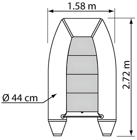 Купить Лодка из ПВХ Plastimo Trail P270KH 66084 10л.с. 2,8м 500кг с деревянным дном темно-серая 7ft.ru в интернет магазине Семь Футов