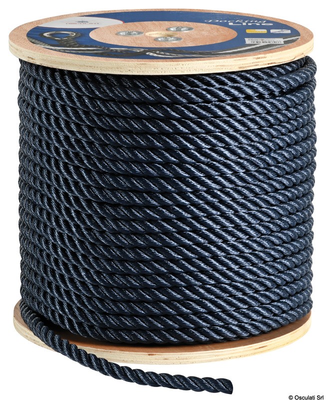 Купить Трехпряндный крученый трос из синего полиэфира 100 м диаметр 20 мм, Osculati 06.453.20 7ft.ru в интернет магазине Семь Футов