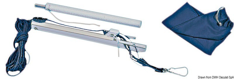 Купить Грузовая стрела поворотная складная из алюминия 45 кг 1350 мм, Osculati 42.360.00 7ft.ru в интернет магазине Семь Футов