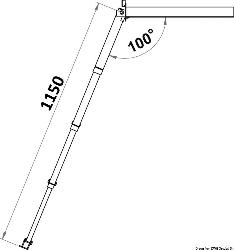 Купить Лестница Montecarlo XL скрытой установки 1150 мм 4 ступеньки, Osculati 49.559.04 7ft.ru в интернет магазине Семь Футов