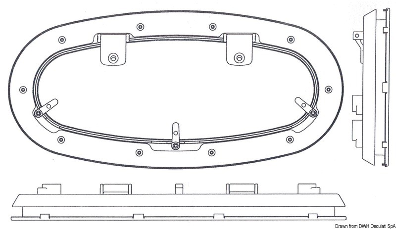 Купить LEWMAR Flagship elliptical hatch 418 x 200 mm, 19.511.24 7ft.ru в интернет магазине Семь Футов