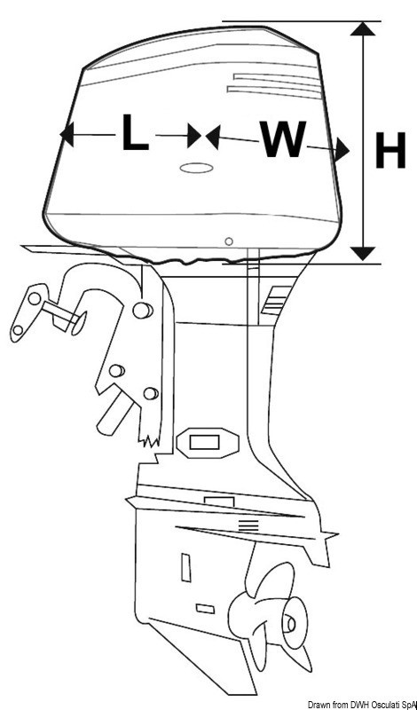 Купить Oceansouth grey cover 15-30HP 2/4-stroke outboard, 46.537.03 7ft.ru в интернет магазине Семь Футов