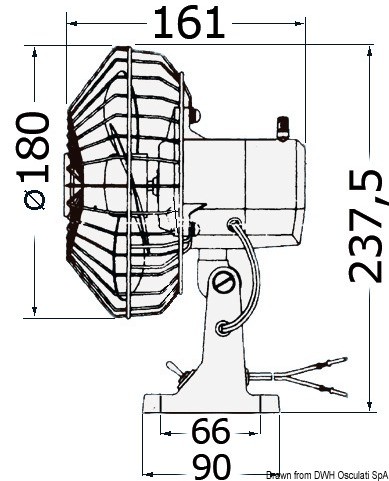Купить Ориентируемый вентилятор TMC 24 В 1000 м.куб/ч, Osculati 16.706.24 7ft.ru в интернет магазине Семь Футов