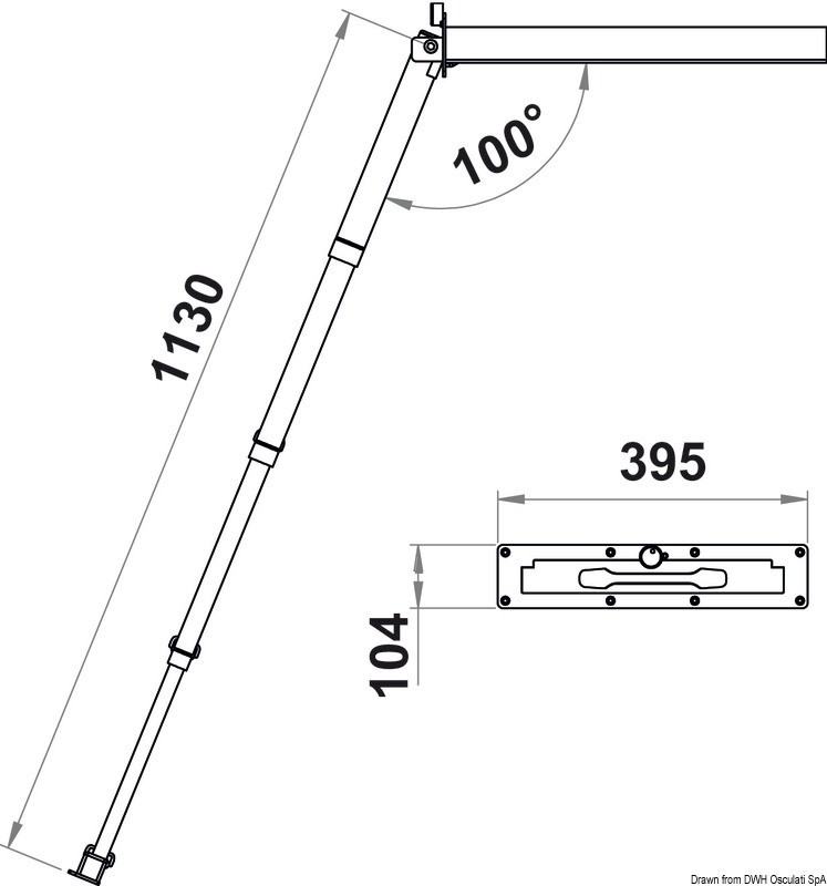 Купить Лестница Montecarlo скрытой установки 1130 мм 4 ступеньки, Osculati 49.554.04 7ft.ru в интернет магазине Семь Футов