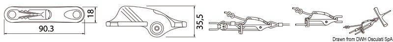 Купить Стопор щелевой из анодированного алюминия Clamcleat CL253AN 4-8 мм, Osculati 56.253.02 7ft.ru в интернет магазине Семь Футов