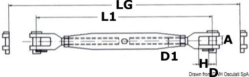 Купить Turnbuckle AISI 316 20 mm, 07.192.20 7ft.ru в интернет магазине Семь Футов