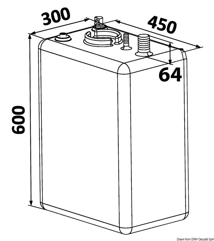 Купить Fuel tank PE 70 l, 52.036.06 7ft.ru в интернет магазине Семь Футов