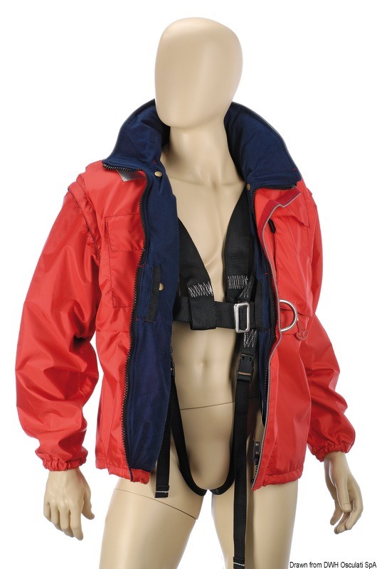 Купить Куртка непромокаемая с самонадувающимся спасательным поясом размер L более 60 кг, Osculati 24.250.03 7ft.ru в интернет магазине Семь Футов