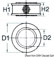 Купить Воздушный фильтр для моторов Volvo 3582358/21646645, Osculati 17.498.02 7ft.ru в интернет магазине Семь Футов