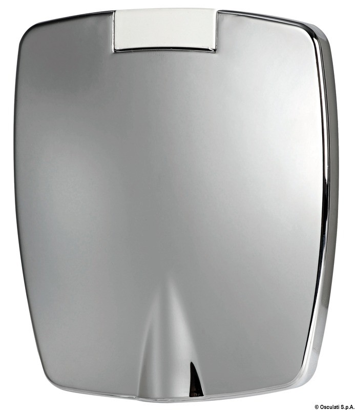 Купить Палубный душ New Edge с кнопочной лейкой MIZAR стальным шлангом 2,5 м и хромированной крышкой, Osculati 15.143.06 7ft.ru в интернет магазине Семь Футов