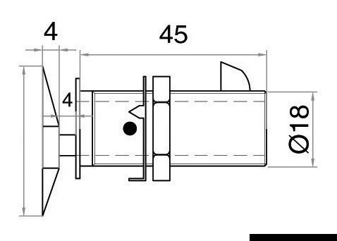Купить Пружинная защелка запор Flush Lock с квадратной кнопкой тип A, Osculati 38.179.41 7ft.ru в интернет магазине Семь Футов