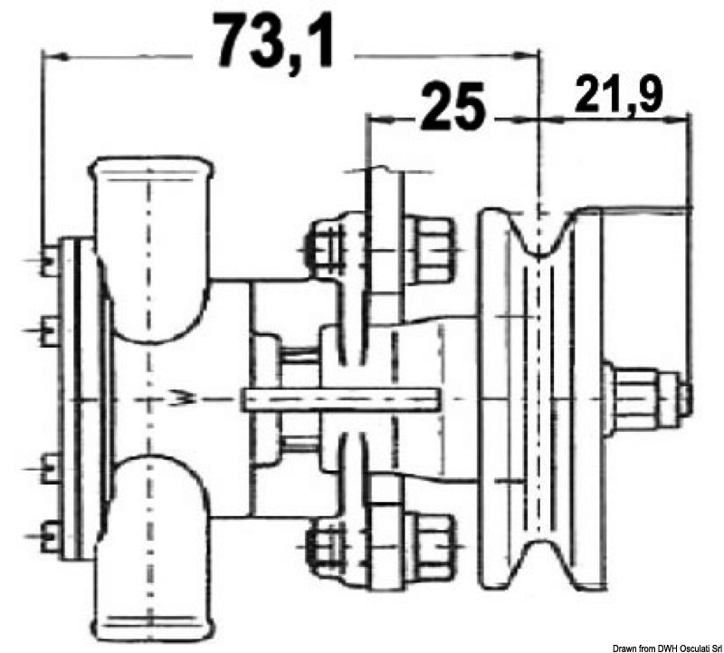 Купить Помпа NAUCO FPR313 20/60 л/мин для моторов Yanmar 2GM/3GMF/3GM/3GMF, Osculati 16.040.00 7ft.ru в интернет магазине Семь Футов