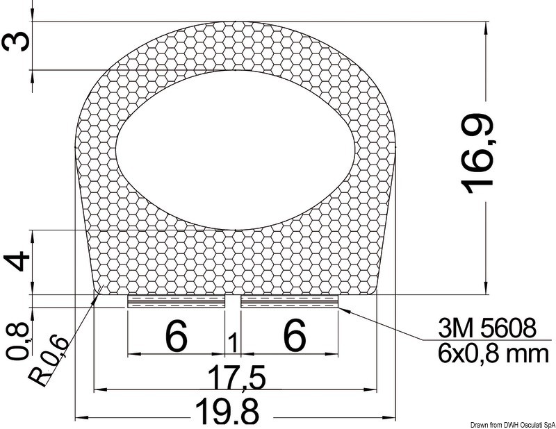 Купить Самоклеящийся профиль из EPDM-резины черный, Osculati 44.490.02 7ft.ru в интернет магазине Семь Футов