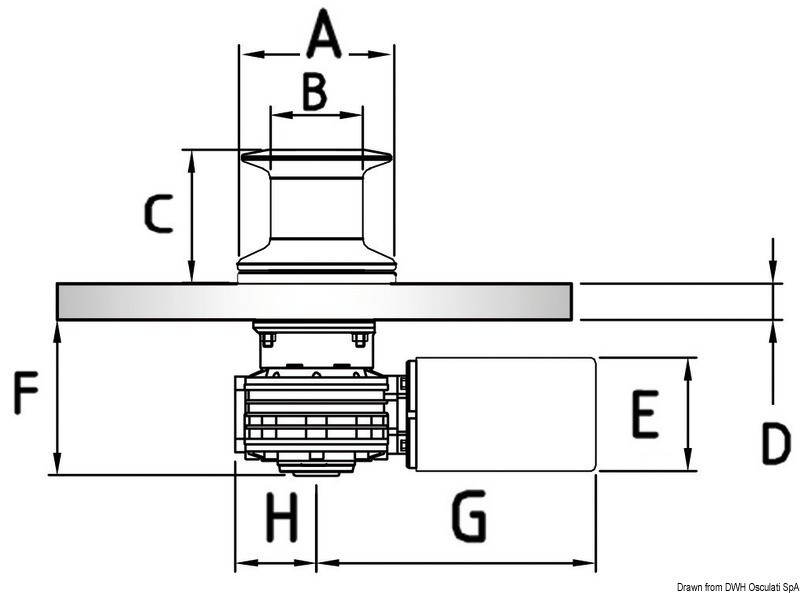 Купить Italwich Heron winch 1700 W - 24 V capstan, 02.412.04 7ft.ru в интернет магазине Семь Футов