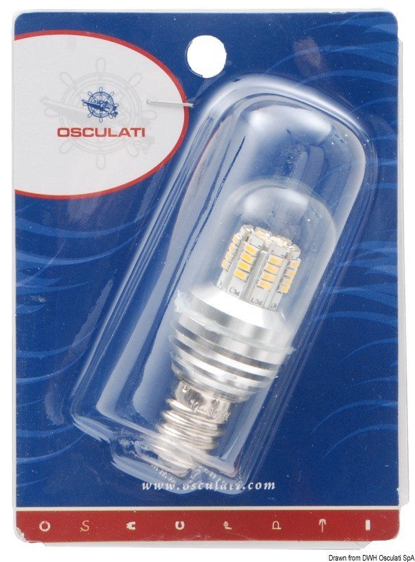 Купить Лампочка светодиодная влагозащищенная IP65 SMD E14 12/24В 3Вт, Osculati 14.443.21 7ft.ru в интернет магазине Семь Футов