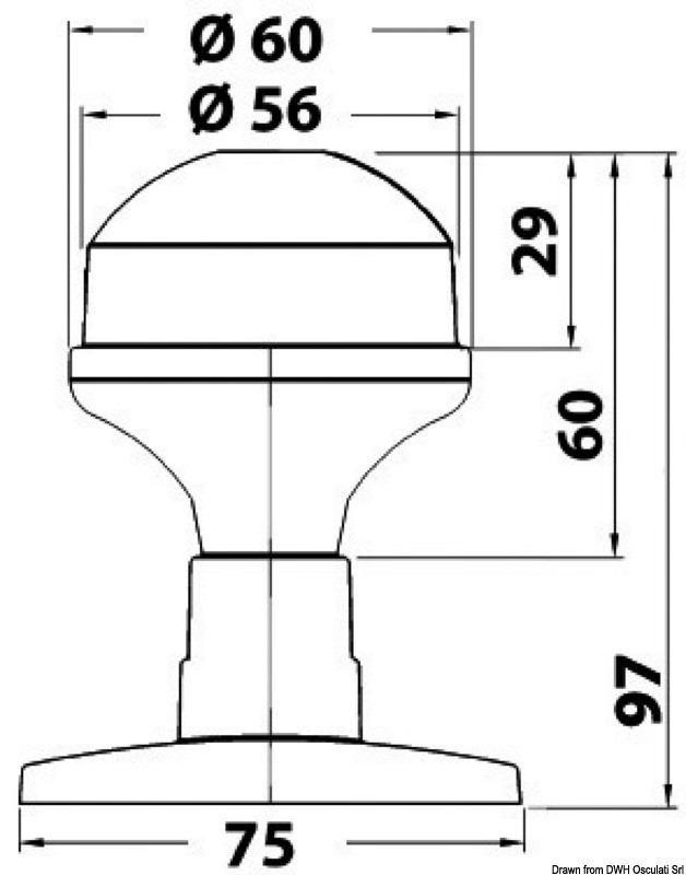Купить Круговой огонь светодиодный Evoled Smart 360° 12 В белый для судов до 12 метров, Osculati 11.039.12 7ft.ru в интернет магазине Семь Футов