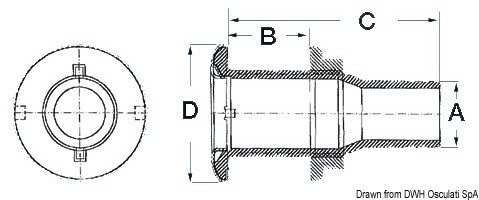 Купить Seacock 11/2 w/check valve and hose adapter, 17.319.00 7ft.ru в интернет магазине Семь Футов