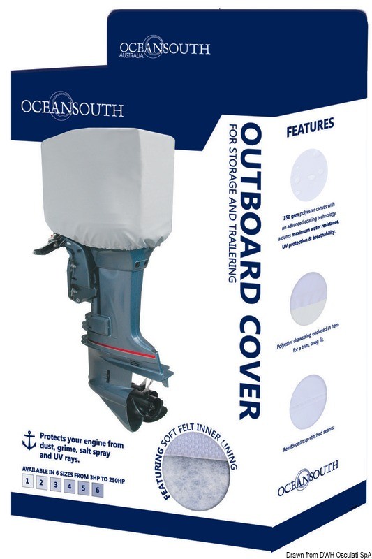 Купить Oceansouth grey cover 60-100HP 2/4-stroke outboard, 46.537.05 7ft.ru в интернет магазине Семь Футов