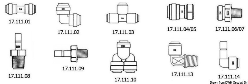 Купить Удерживающие зажимы для быстроразъемных фитингов, Osculati 17.111.35 7ft.ru в интернет магазине Семь Футов
