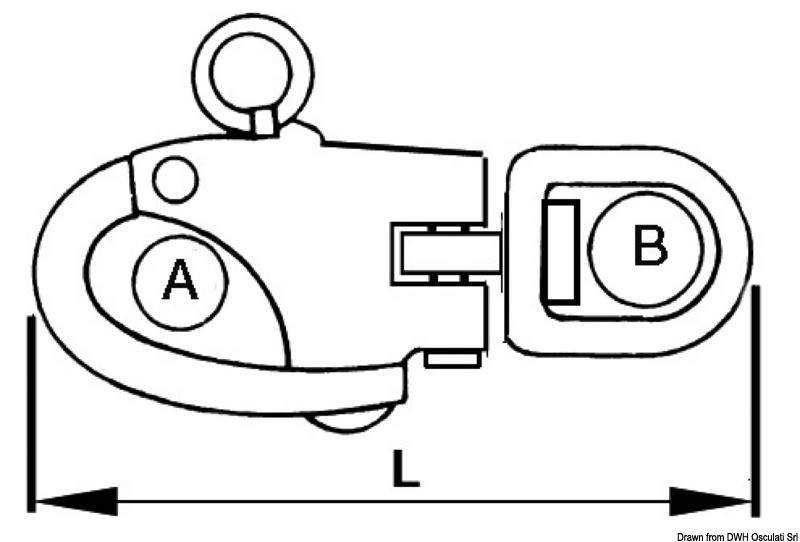 Купить Double-joint snap-shackle for spi AISI 316 82 mm, 09.846.01 7ft.ru в интернет магазине Семь Футов