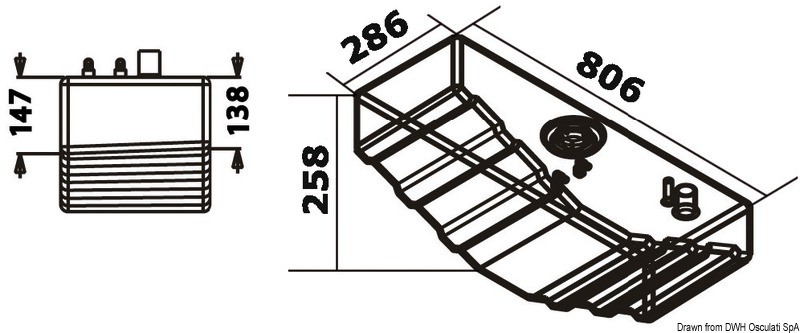 Купить Fuel tank 44 l, 52.032.03 7ft.ru в интернет магазине Семь Футов