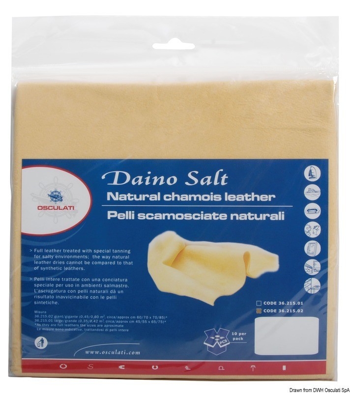 Купить Натуральная замша Mafrast DAINO SALT очень большая 60/70 x 70/85 см, Osculati 36.215.02 7ft.ru в интернет магазине Семь Футов