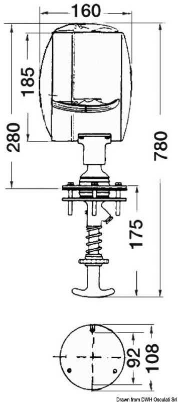 Купить DHR light adjustable from inside 12 V 185 mm, 13.342.12 7ft.ru в интернет магазине Семь Футов