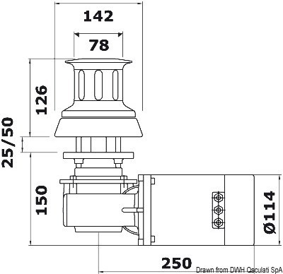 Купить Italwinch Nestor capstan winch 1500 W 24 V, 02.412.13 7ft.ru в интернет магазине Семь Футов