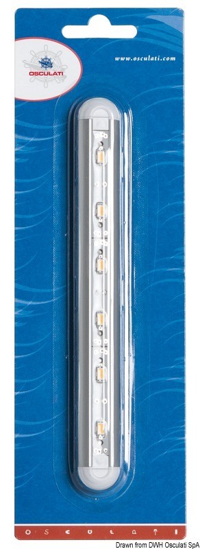 Купить Накладной сверхплоский 6 LED светильник 12В 1.8Вт 119Лм противоударный пластмассовый корпус, Osculati 13.197.23 7ft.ru в интернет магазине Семь Футов