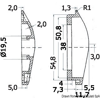 Купить Панель управления лебедкой 75 x 62 мм, Osculati 02.341.20 7ft.ru в интернет магазине Семь Футов