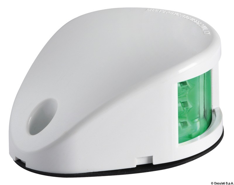 Купить Бортовой огонь светодиодный Mouse Deck зелёный 112,5° 12 В 0,4 Вт 85,5 x 68,5 x 38 мм видимость до 2 миль из белого поликарбоната для судов до 20 м, Osculati 11.037.02 7ft.ru в интернет магазине Семь Футов