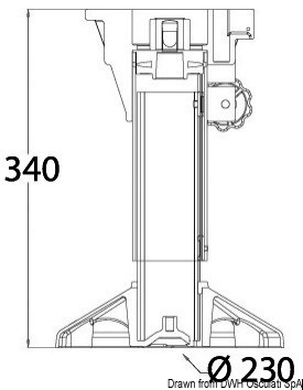 Купить Регулируемая опора для сиденья Waverider 340 / 450 мм, Osculati 48.707.01 7ft.ru в интернет магазине Семь Футов