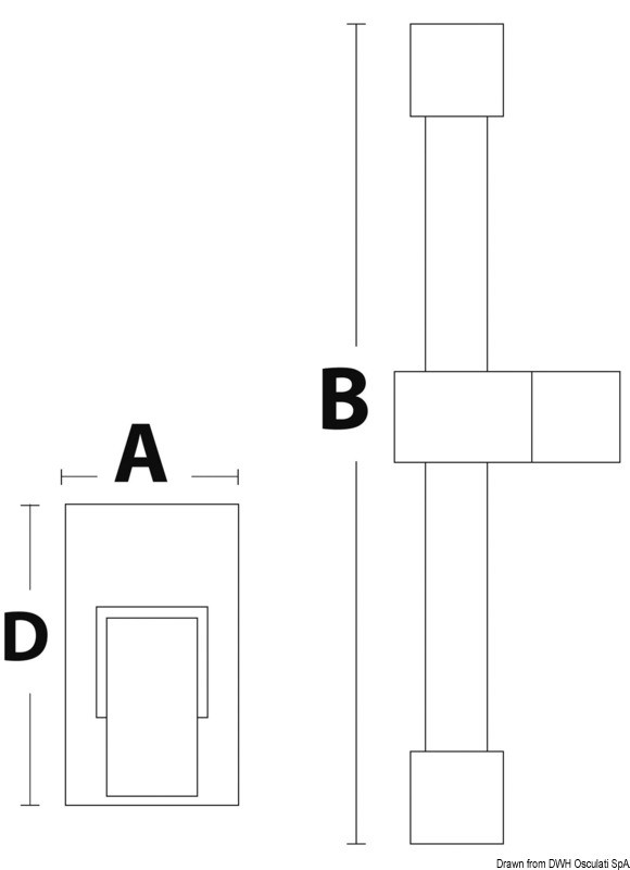 Купить Душевая штанга Square (душевая штанга с одним элементом управления), 17.004.06 7ft.ru в интернет магазине Семь Футов