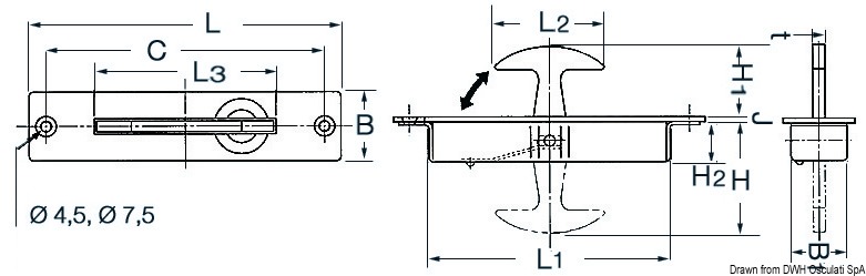 Купить Flush pull, satin SS 38.511.15 7ft.ru в интернет магазине Семь Футов