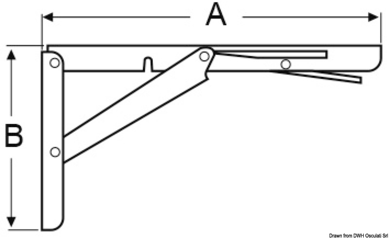 Купить Braccio per tavolo 305 x 165 mm 250Kg 48.615.04 7ft.ru в интернет магазине Семь Футов