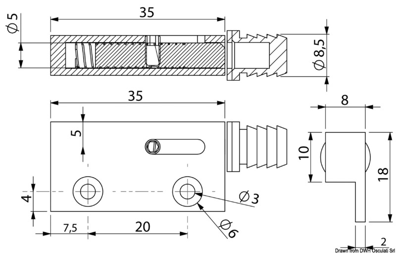 Купить Cerniera dx+sx mm 74x35 38.119.11 7ft.ru в интернет магазине Семь Футов